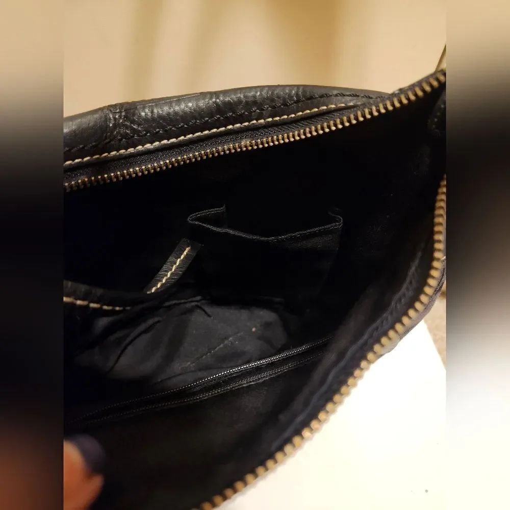 Coach Signature "CC" Logo Canvas w/Black Leather Trim Shoulder Bag Ret.$339 - Picture 14 of 14